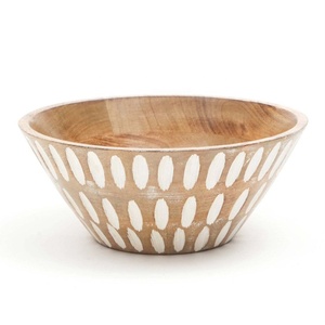 Bol en bois émaillé à motif floral moderne de luxe, fait main, écologique, résistant au lave-vaisselle et au four, idéal pour salades, fruits et soupes – Vente chaude - Product Image 5