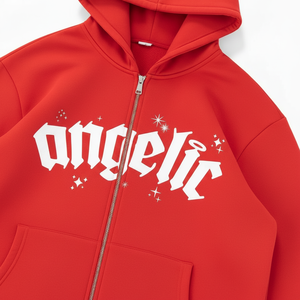 Sudaderas con Capucha para Hombre, Sudaderas con Cierre y Capucha, con Logotipo Personalizado Impreso en la Parte Delantera, de Algodón, Corte Holgado y Extra Grande - Product Image 3