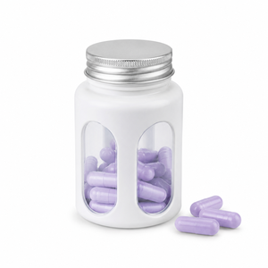 Frasco de PET Blanco Personalizado de 120 ml para Medicamentos y Suplementos con Tapa Plateada CRC para Cápsulas y Gomitas, Fabricante de Vietnam - Product Image 1