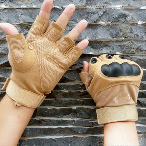 ถุงมือฟิตเนสแบบครึ่งนิ้วสำหรับผู้ชาย  วัสดุ PU กันลื่น สายรัดข้อมือปรับได้ เหมาะสำหรับออกกำลังกาย ยกน้ำหนัก และฝึกซ้อม - Product Image 5