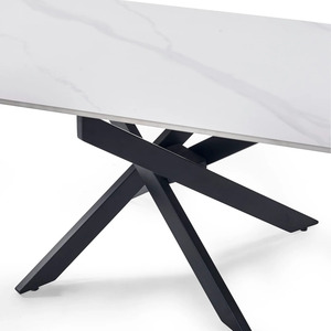 Industrial Spider <b>Folding</b> Metal Leg <b>White</b> Marble Top Modern Home Office Living Room Furniture Coffee <b>Table</b> - Product Image 4