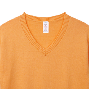 Pull à col en V pour femme Urban Silhouette, 100% acrylique, anti-rides, couleur unie, coupe classique, manches courtes - Product Image 3