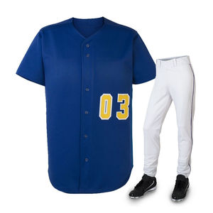 Conjuntos de Uniformes de Béisbol con Pantalones y Camiseta de Entrenamiento de Secado Rápido, Transpirables, con Nombre y Número del Equipo Impresos Personalizados, MOQ Bajo - Product Image 4