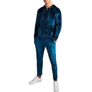 Customize <b>Velvet</b> <b>Tracksuit</b> Sweatsuit <b>Velvet</b> Men Jogging <b>Tracksuit</b> 2 Piece Set Zipper Unique Sweatshirts Velour Zipper up Jacket - Product Image 3