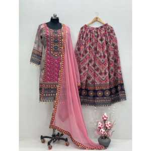 Hermoso traje de fiesta Salwar para mujer y conjunto Dupatta - Product Image 4