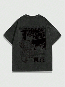 Custom Oversized Harajuku T <b>Shirt</b> <b>Y2K</b> Retro Letter Graphic Print Loose Fit Cotton Short Sleeve Gothic Streetwear Casual Fashion - Product Image 2