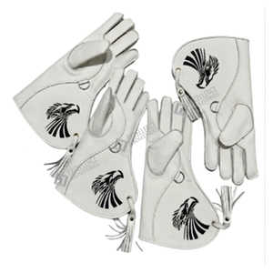 Guantes de Cetrería Hechos a Medida con Diseño Personalizado, Material de Cuero Completo, Guantes para Halcón y Accesorios de Caza Hechos en Pakistán - Product Image 2