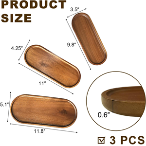 Oval Wooden <b>Tray</b> For Desserts, Chocolate, Decorative <b>Serving</b> Board, Eco-Friendly Cheese Board, Vietnam Wood Craft Manufacturer - Product Image 2