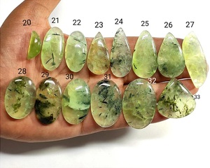 Qualité supérieure ! Cabochons en préhnite naturelle, pierres lisses artisanales pour la fabrication de bijoux - Product Image 2