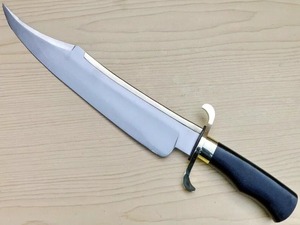 Couteau Bowie à pointe clip, fait main, DIY, OEM/ODM, lame en acier D2, manche en bois avec étui en cuir, couteau d'extérieur - Product Image 2