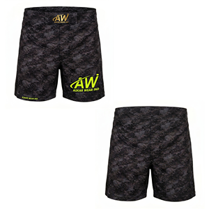 กางเกง MMA ยี่ห้อ Askar Wear รุ่น Ind สำหรับผู้ชาย สีดำ น้ำเงิน เหลือง พิมพ์ลายแบบ Sublimation แห้งเร็ว กระชับรูปทรง สำหรับกีฬาต่อสู้แบบผสมผสาน - Product Image 4