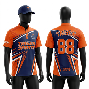 Premium 180 GSM Polyester Breathable <b>Bowling</b> Jersey Red Black Panel Design Sublimation Print Custom Logo Team Wear - Product Image 2