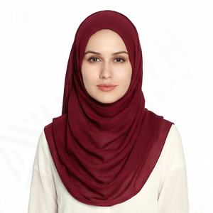 Bufanda Larga de Algodón de Moda, Hiyab Árabe, Otras Bufandas Étnicas, Chal de Algodón para Mujer, Bufanda Musulmana, Suave, Transpirable y de Primera Calidad - Product Image 1