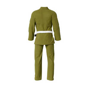 Kimono de BJJ Verde Oliva para Hombre, 100% Algodón, Corte Regular, Transpirable, Ropa de Artes Marciales, Talla Adulto - Product Image 4