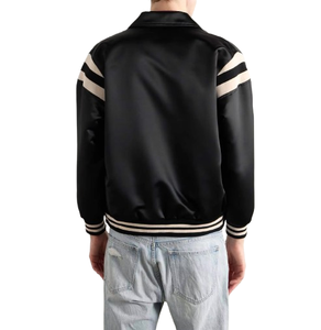 เสื้อแจ็คเก็ตเบสบอลแบบ Letterman สำหรับผู้ชาย ไซส์ใหญ่ ระบายอากาศได้ดี ผลิตจากโพลีเอสเตอร์ 100%  แบบกำหนดเองได้  สำหรับโรงเรียนมัธยมปลาย/วิทยาลัย - Product Image 2