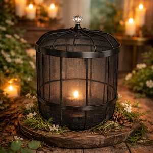 Vintage Metal Candle Holder Lantern Decorative Hollow Candle <b>Stand</b> For Home Wedding Party Table Garden Decoration - Product Image 1