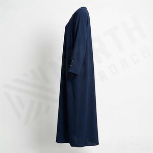2025 OEM Kimono Abaya pour femmes musulmanes, en tissu polyester épais, doux et très extensible, col en V, manches longues, pour fêtes, Ramadan, mariages - Product Image 3