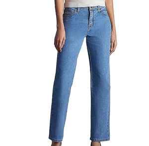 Jeans Ajustados de Cintura Alta para Mujer, Estilo Vintage, 100% Algodón, Lavado Claro, Secado Rápido - Product Image 6