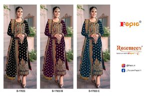 <strong>Designer</strong> Velvet Embroidered Shalwar Kameez Set with Chinon Embroidered Dupatta and Santoon Bottom Premium Winter Collection - Product Image 6