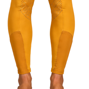 <b>Orange</b> Women Equestrian Breeches High Waist Compression Riding <b>Leggings</b> Silicone Grip Full Seat Horse Riding Pants Sports - Product Image 3