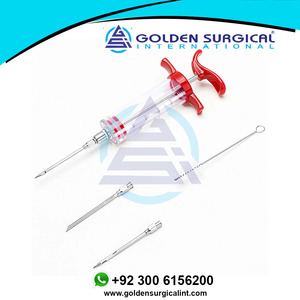 Kit d'injection de marinade pour viande de dinde avec 3 aiguilles, seringue portable pour marinade de barbecue, idéal pour grillades et fumoirs, facile à utiliser - Product Image 2