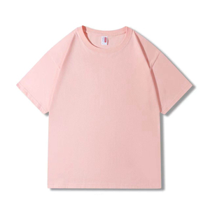 T-shirt en coton bleu clair pour homme, col rond, manches courtes, coupe classique, couleur unie, jersey tricoté, haut décontracté - Product Image 4