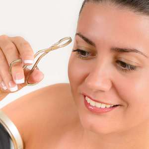 Pincettes à sourcils en acier inoxydable, 3 pièces, pincettes à pointe incurvée de luxe, épilateur réutilisable, pincettes durables faites à la main - Product Image 4