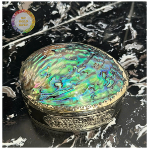 BEST WHITE Mother of Pearl Real Touch Polished DIY Silver Inlaid New Luxury Jewelry Box - CARYLN - Product Image 3