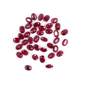 Rubis naturels de Birmanie, ovales calibrés 5x7mm, pierres précieuses facettées naturelles, prêtes à l'emploi pour la création de bijoux - Product Image 5
