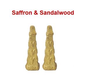 Cônes d'encens carrés au safran et au bois de santal biologiques les plus vendus en Inde au meilleur prix (jaune) - Product Image 1