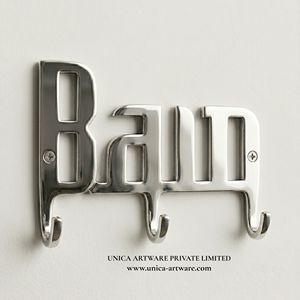 Excellent Quality Bath Word <b>Wall</b> <b>Hook</b> Decorative Aluminum Bathroom <b>Key</b> Holder Modern <b>Wall</b> Mounted <b>Hook</b> Rack Available For Sale - Product Image 1