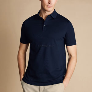 Polos de golf de poliéster y algodón orgánico personalizados al por mayor para hombres, uniforme de alta calidad con logotipo bordado de impresión personalizado - Product Image 2