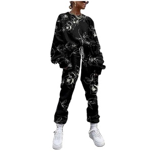 Wholesale <b>Tie</b> <b>Dye</b> Women's Tracksuit Drawstring Long Sleeve 2 Piece <b>Set</b> High Waist Running Suit 2021 Autumn Casual <b>Sets</b> Sweatsuit - Product Image 6