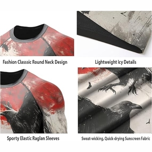 2026 Custom LOGO Rash Guard Gym Clothing Breathable Quick Dry Compression Sports Tops Gym <b>Boxing</b> T <b>Shirt</b> for Men Rash guard - Product Image 5