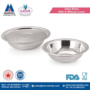 Bol de rangement et de service classique en acier inoxydable, compatible lave-vaisselle, avec couvercle - Product Image 2