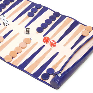 Juego de backgammon portátil de cuero personalizado, juego de backgammon enrollable de cuero PU, tablero de backgammon plegable para viajes y actividades al aire libre. - Product Image 4