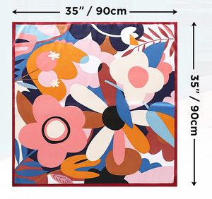 Luxury Animal Print Magnetic Buckle Silk <b>Square</b> <b>Scarf</b> for Women Autumn Winter Warmth Fashion Multi-Functional Wrap <b>Scarf</b> - Product Image 2