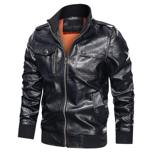 Chaqueta de Motocicleta de Cuero de Oveja Transpirable para Hombre, Talla Grande, Cuello Alto, Impermeable, Hecha en Pakistán - Product Image 2