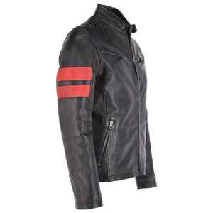 La Mejor Chaqueta de Cuero para Hombre, Estilo Motociclista, Corte Ajustado, Chaqueta de Cuero Personalizada con Cuello Alto, Chaqueta de Cuero PU para Hombre - Product Image 4