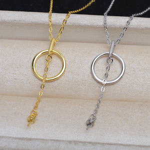 Conjunto de Collar de Cadena en Forma de Y de Plata S925 con Colgante Hueco de Perla de 8-13 mm, Borla, Accesorios de Joyería DIY, Colgantes Finos, Dijes 4154 - Product Image 1