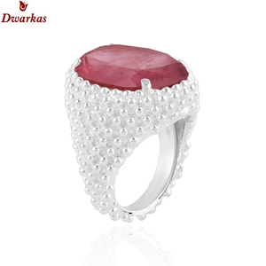 Handmade classic hottest <b>rings</b> 925 sterling silver Doublet pink tourmaline <b>quartz</b> gemstone texture <b>ring</b> ready stock wholesale - Product Image 2