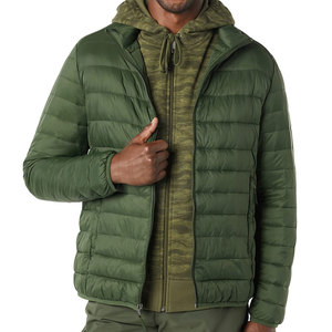 Men's Casual Winter Puffer Jacket-Eco-Friendly Breathable Zipper Stand Collar Front Logo Customized OEM Service High Quality - Product Image 3