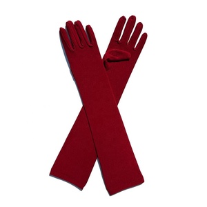 Guantes Largos Elásticos hasta la Muñeca de Spandex y Poliéster Transpirables para Novia, Fiesta de Boda, Dedos Completos, Gran Ajuste - Product Image 2
