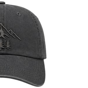 Casquette de baseball brodée Charcoal Mountain, ajustable, en coton, style Dad Hat, pour activités de plein air, randonnée, sport décontracté, unisexe, OEM ODM, vente en gros - Product Image 4