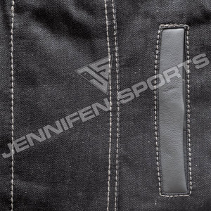 Gilet en cuir et denim pour femme, automne/hiver, style motard, court, épais, petite taille, tendance, avec doublure intérieure en bandana - Product Image 4