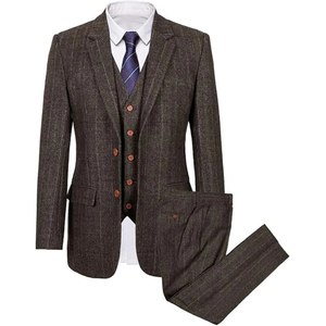 Traje de Negocios de Alta Calidad con MOQ Bajo, Corte Entallado, Estilo Versátil, Conjunto de Tres Piezas de Lujo para Anfitrión de Banquetes - Product Image 3