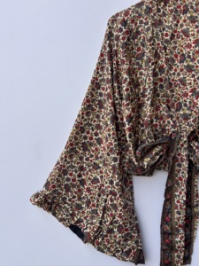 Haut en soie indienne style bohème pour femme, débardeur à nouer, chemisier d'été pour les vacances - Product Image 5