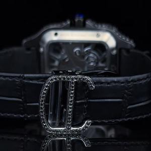 Reloj de Lujo con Incrustaciones de Diamantes de Imitación, Estilo Hip Hop, de Cuarzo, Acero Inoxidable, Moissanita, Resistente al Agua 100 Bar, Movimiento ETA, Resistente a Arañazos, Exportador Indio - Product Image 2