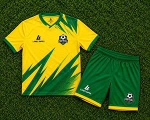 Ensemble de maillot de football personnalisé pour hommes et garçons, tenue de sport à manches courtes, tissu respirant, uniforme d'équipe, entraînement, logo, nom - Product Image 6