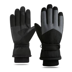 Gants de ski thermiques imperméables à doigts séparés avec fermeture auto-agrippante réglable pour hommes, pour le snowboard, le cyclisme et les sports de plein air par temps froid - Product Image 1